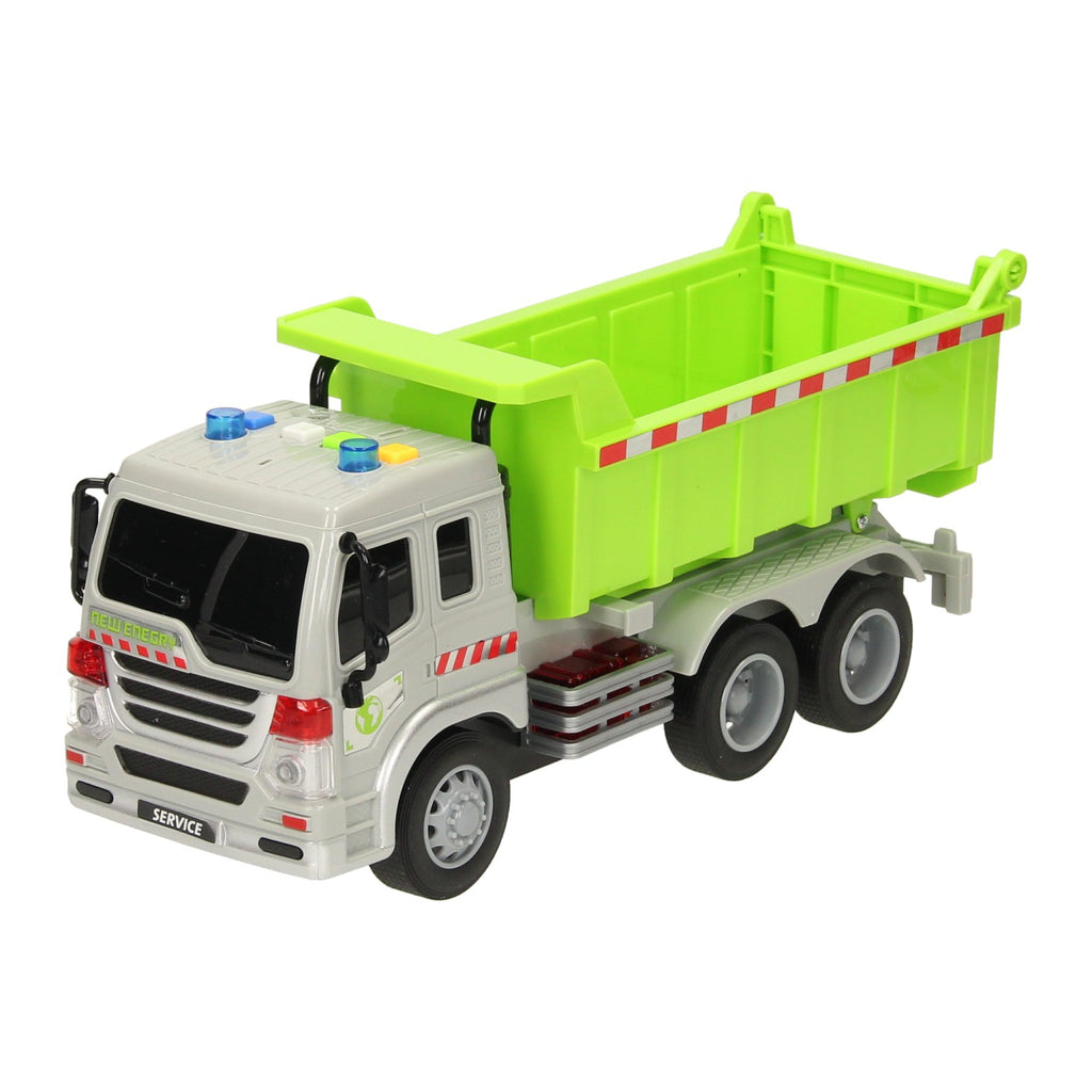 Lobbes Speelgoed- Lobbes SpeelgoedTruck met kiepwagen met licht en geluid