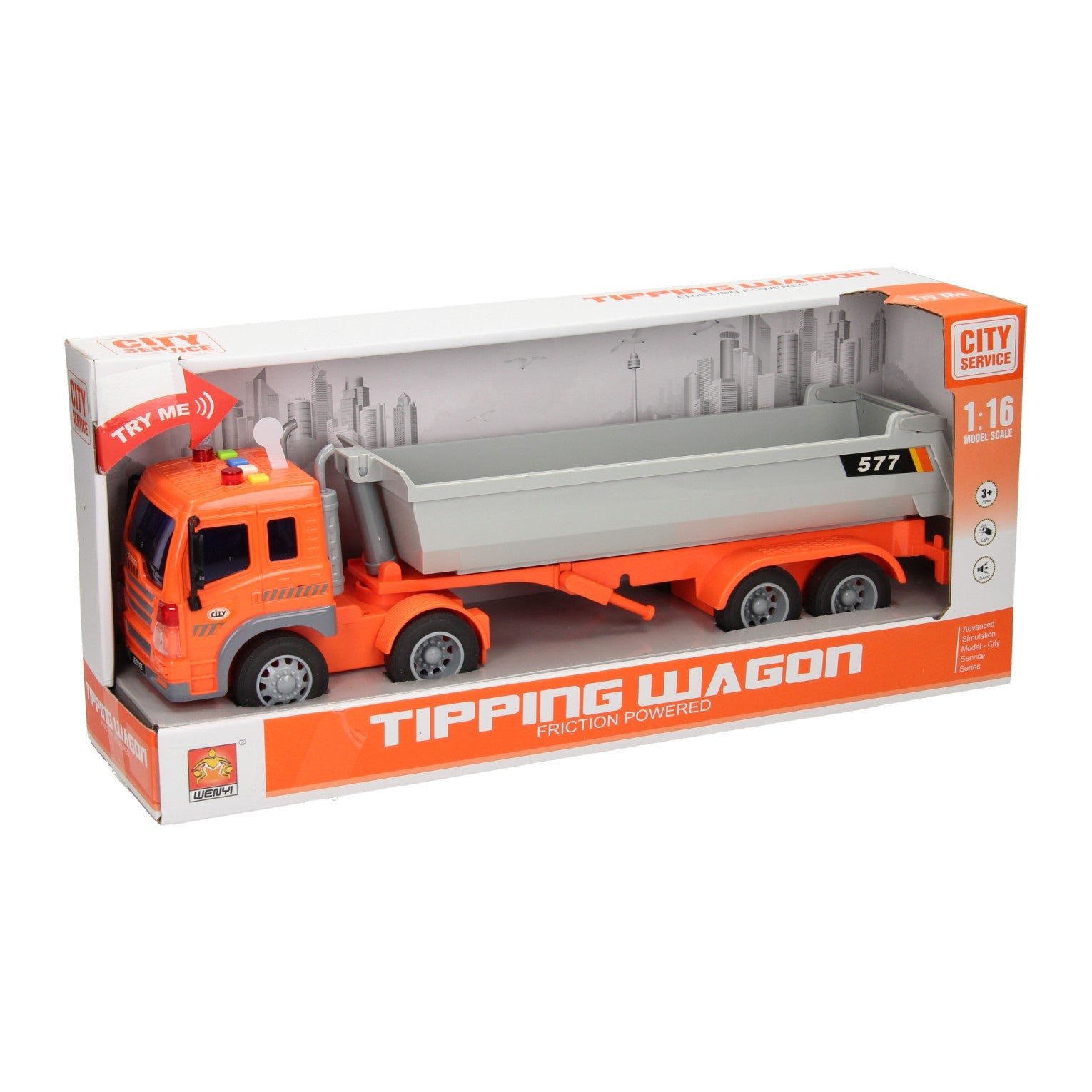 - Truck met Afvalcontainer Licht & Geluid