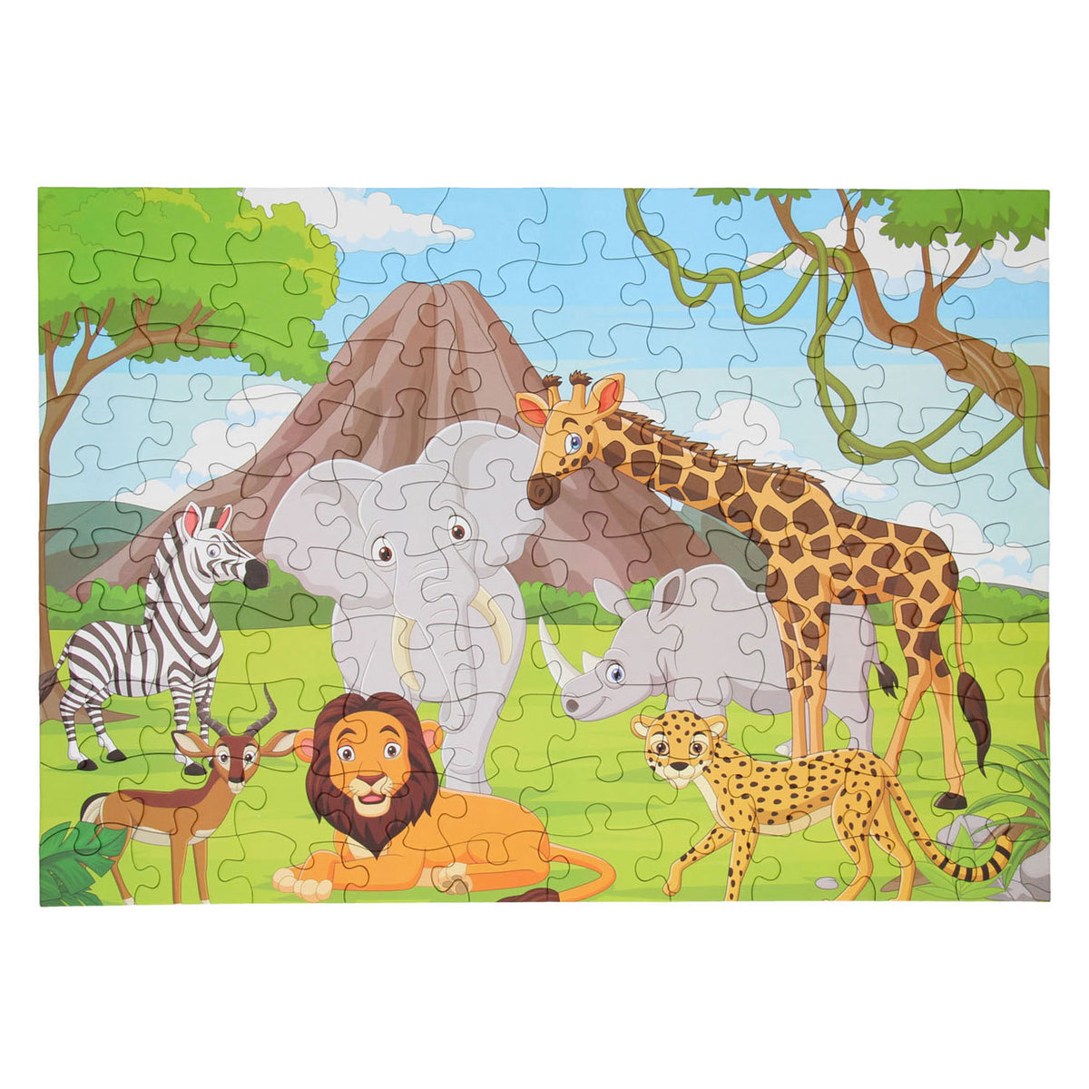Legpuzzel wilde dieren, 100st.