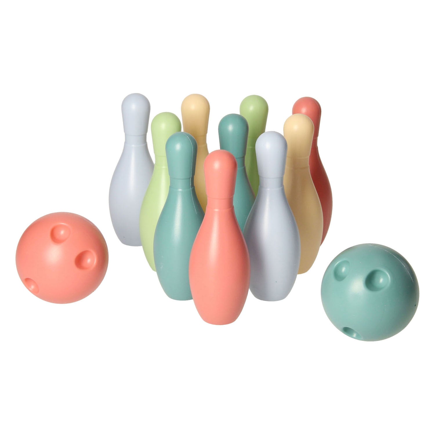 Lobbes - Lobbes Bowlingset pastel in houder 12dlg.