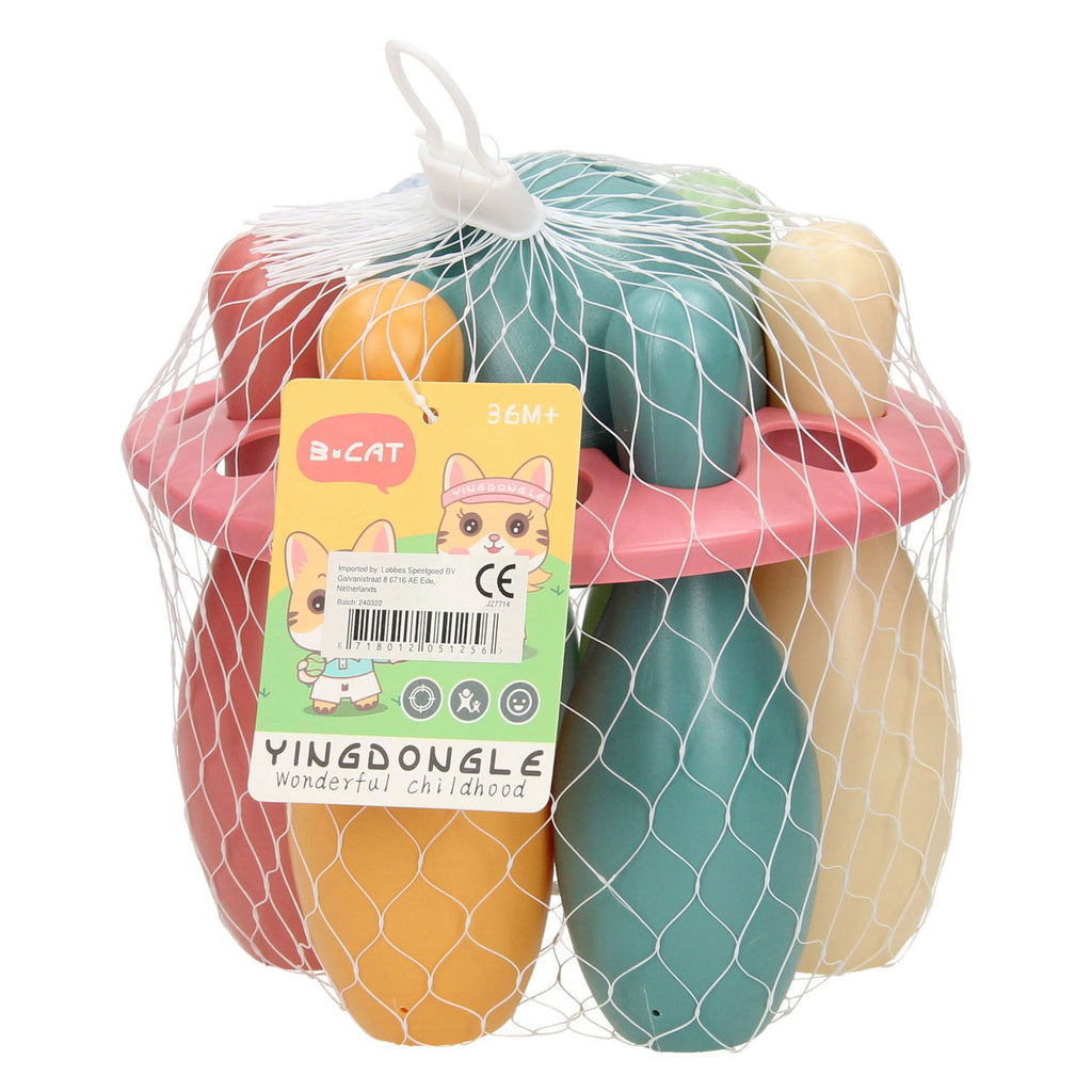 - Kegelspel Pastel in Houder 6dlg.