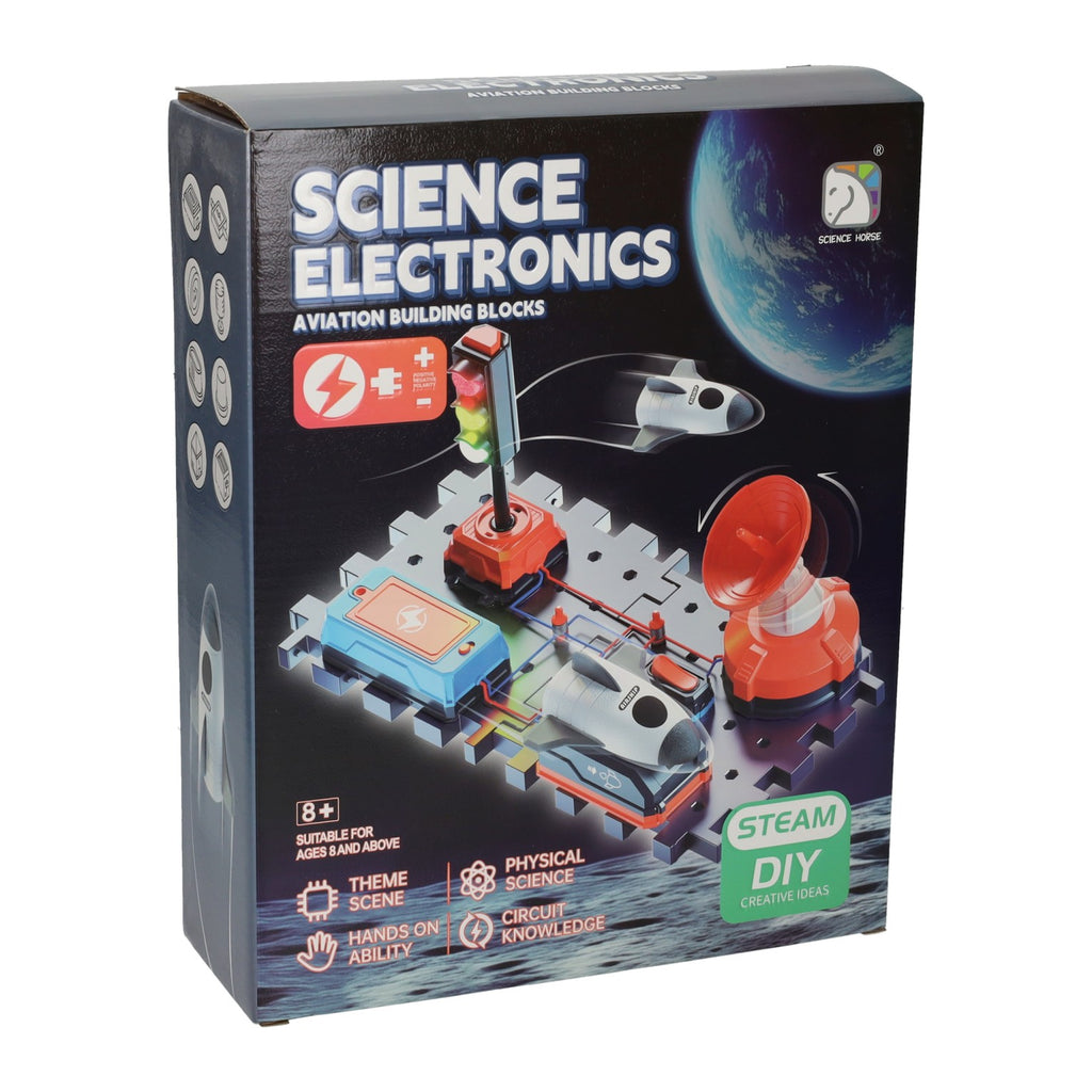 Lobbes science electronics elektro bouwset luchtvaart met stoplicht
