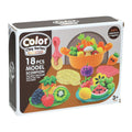 Groenten en fruit kleiset - 6 kleuren klei - 18dlg.
