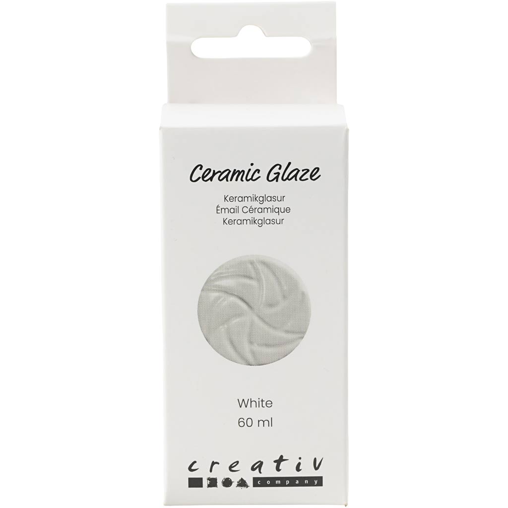 Creativ company keramiek glazuur 984-1101 c dekkend wit - 60ml