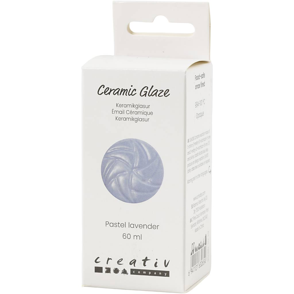 Creativ company keramiek glazuur 984-1101 c dekkend pastel lavender - 60ml