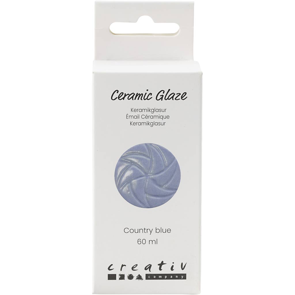Creativ company keramiek glazuur 984-1101 c dekkend country blue - 60ml