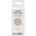 Creativ company gespikkeld keramiek glazuur 999-1060 c dekkend sneeuwwit - 60ml