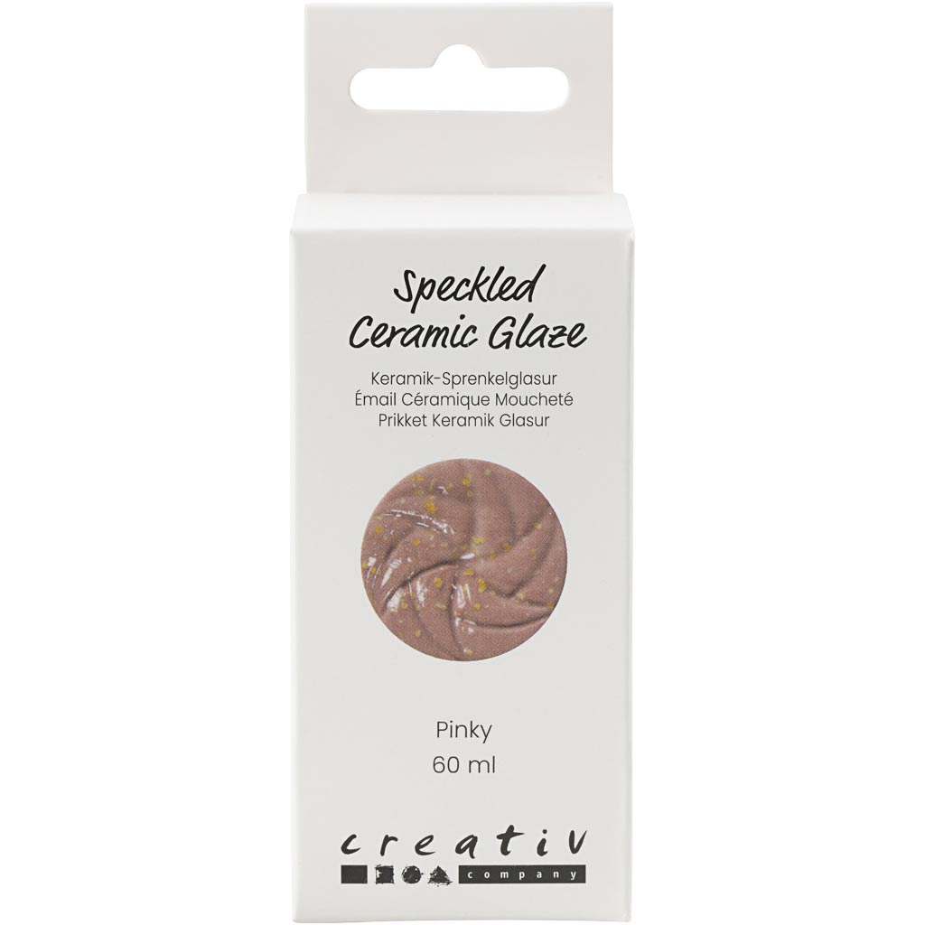 Creativ company gespikkeld keramiek glazuur 999-1060 c dekkend pinky - 60ml