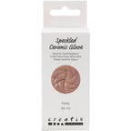 Creativ company gespikkeld keramiek glazuur 999-1060 c dekkend pinky - 60ml