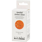 Creativ company gespikkeld keramiek glazuur 999-1060 c dekkend orange sun - 60ml