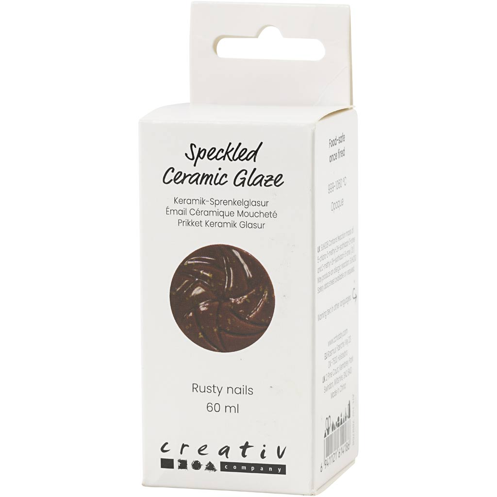 Creativ company gespikkeld keramiek glazuur 999-1060 c dekkend rusty nail - 60ml