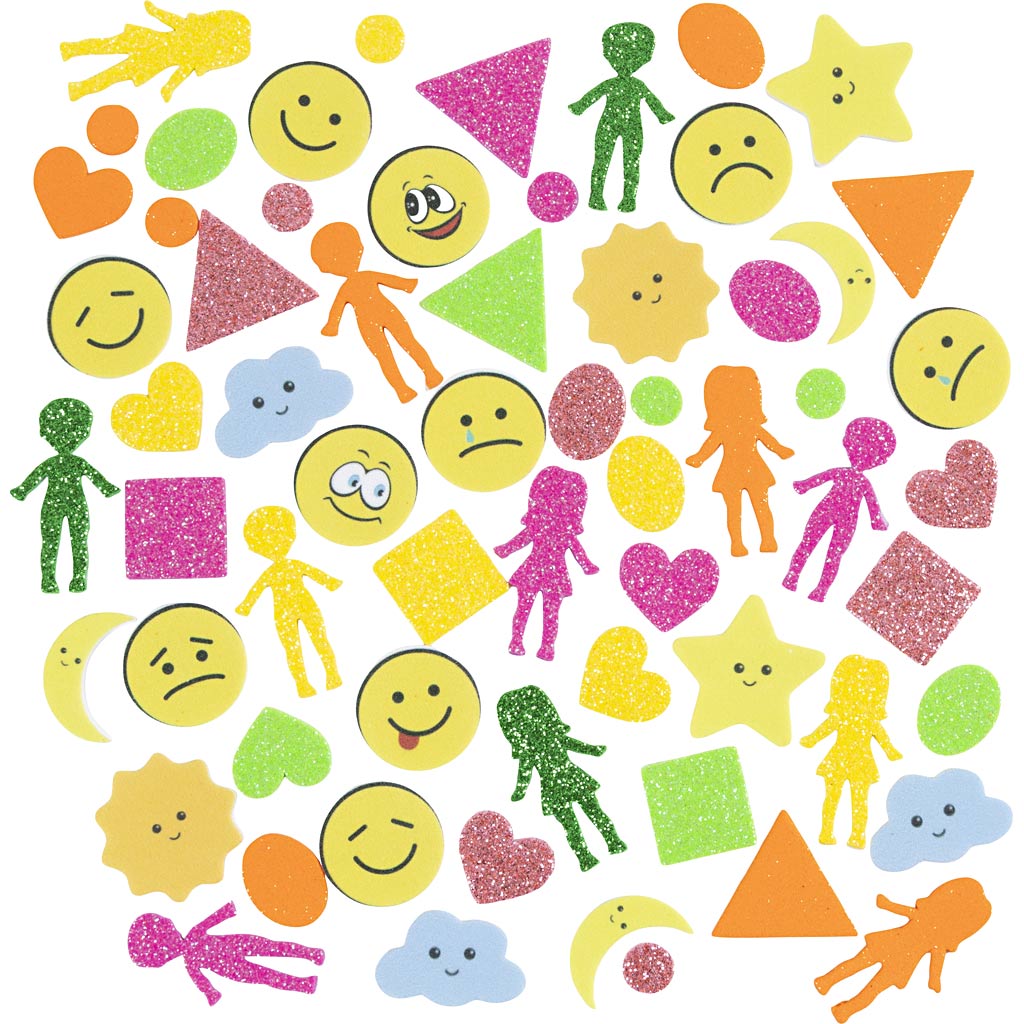 Creativ Company - Creativ Company Https://www.cchobby.nl/foam-stickers-geometrie-mensen-weer-smileys-zelfklevend-afm-10-40-mm-kleurrijk-175-stuk-1-doos