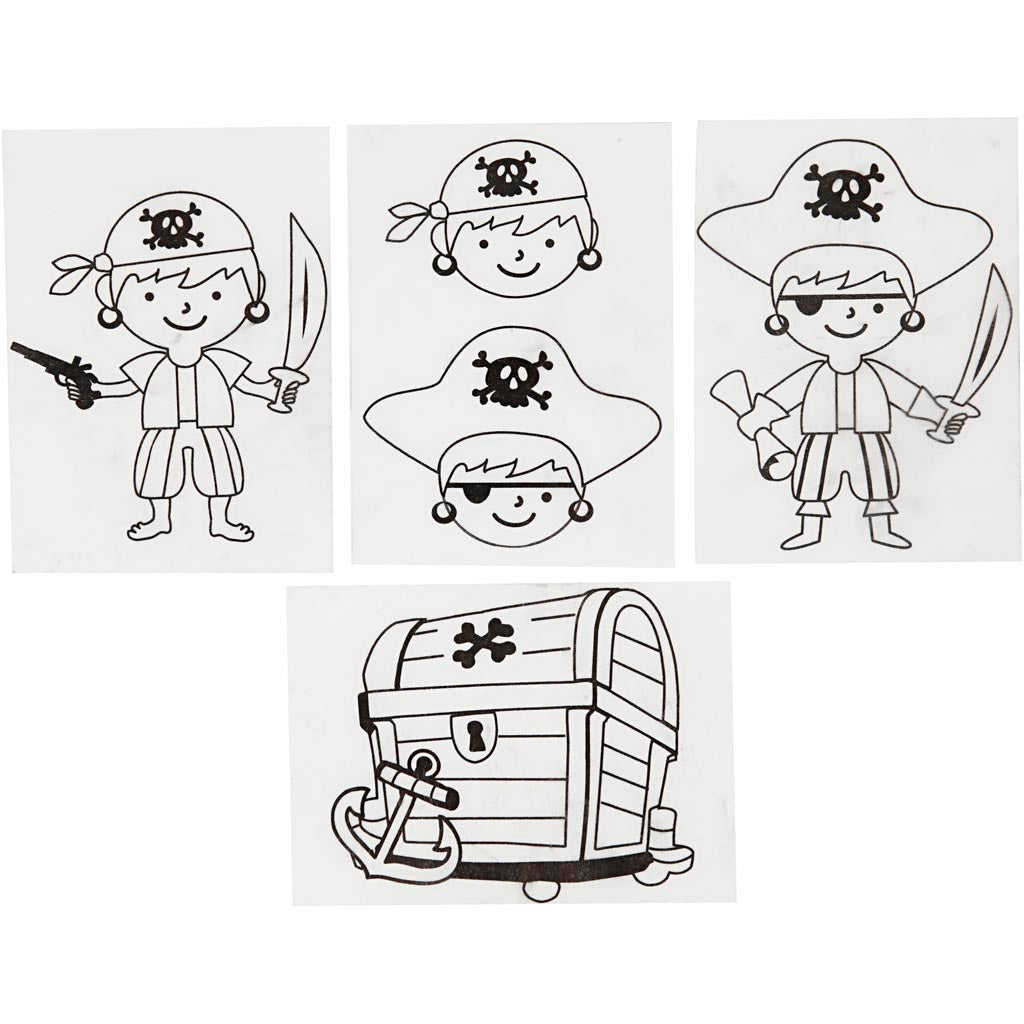 Creativ Company - Creativ Company Https://www.cchobby.nl/vellen-krimpfolie-met-motieven-piraten-vel-10-5x14-5-cm-dikte-0-3-mm-mat-transparant-4-vel-1-doos