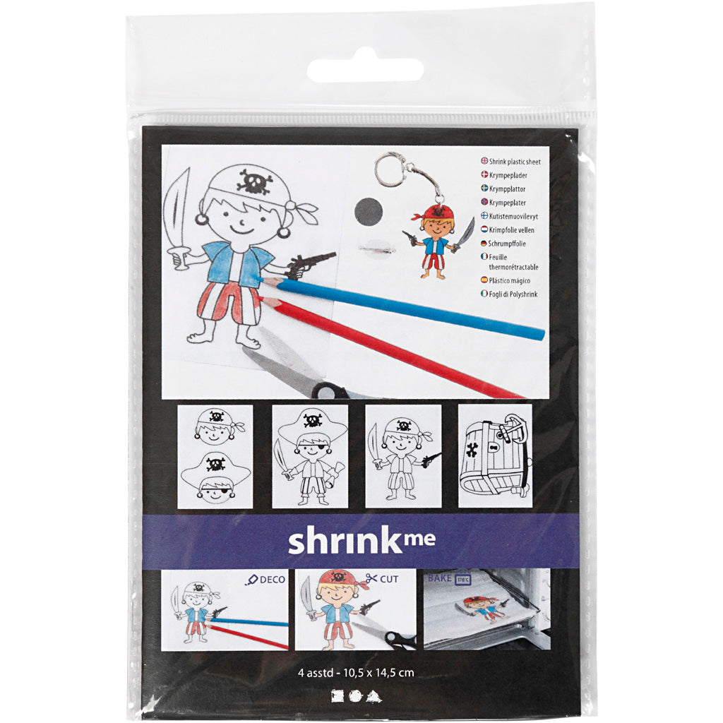 Creativ Company - Creativ Company Https://www.cchobby.nl/vellen-krimpfolie-met-motieven-piraten-vel-10-5x14-5-cm-dikte-0-3-mm-mat-transparant-4-vel-1-doos