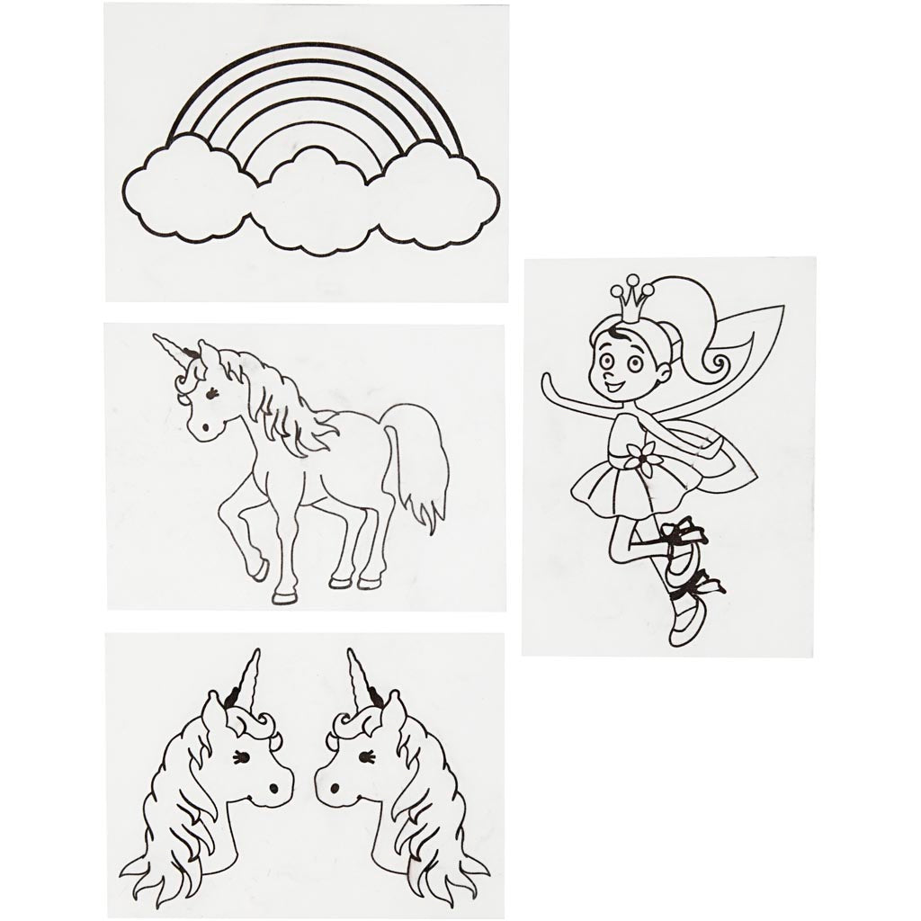 Creativ Company - Creativ Company Https://www.cchobby.nl/vellen-krimpfolie-met-motieven-unicorn-vel-10-5x14-5-cm-dikte-0-3-mm-mat-transparant-4-vel-1-doos