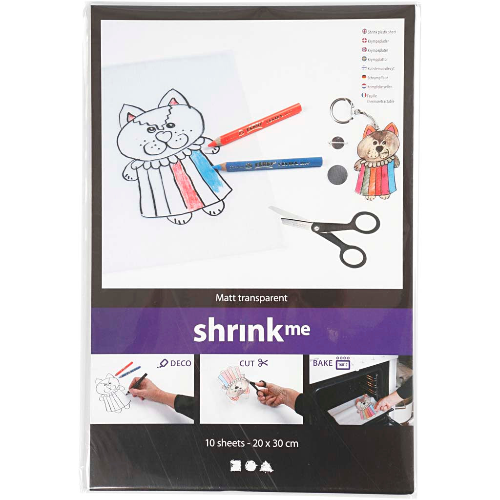 Creativ Company - Creativ Company Https://www.cchobby.nl/vellen-krimpfolie-vel-20x30-cm-dikte-0-3-mm-mat-transparant-10-vel-1-doos