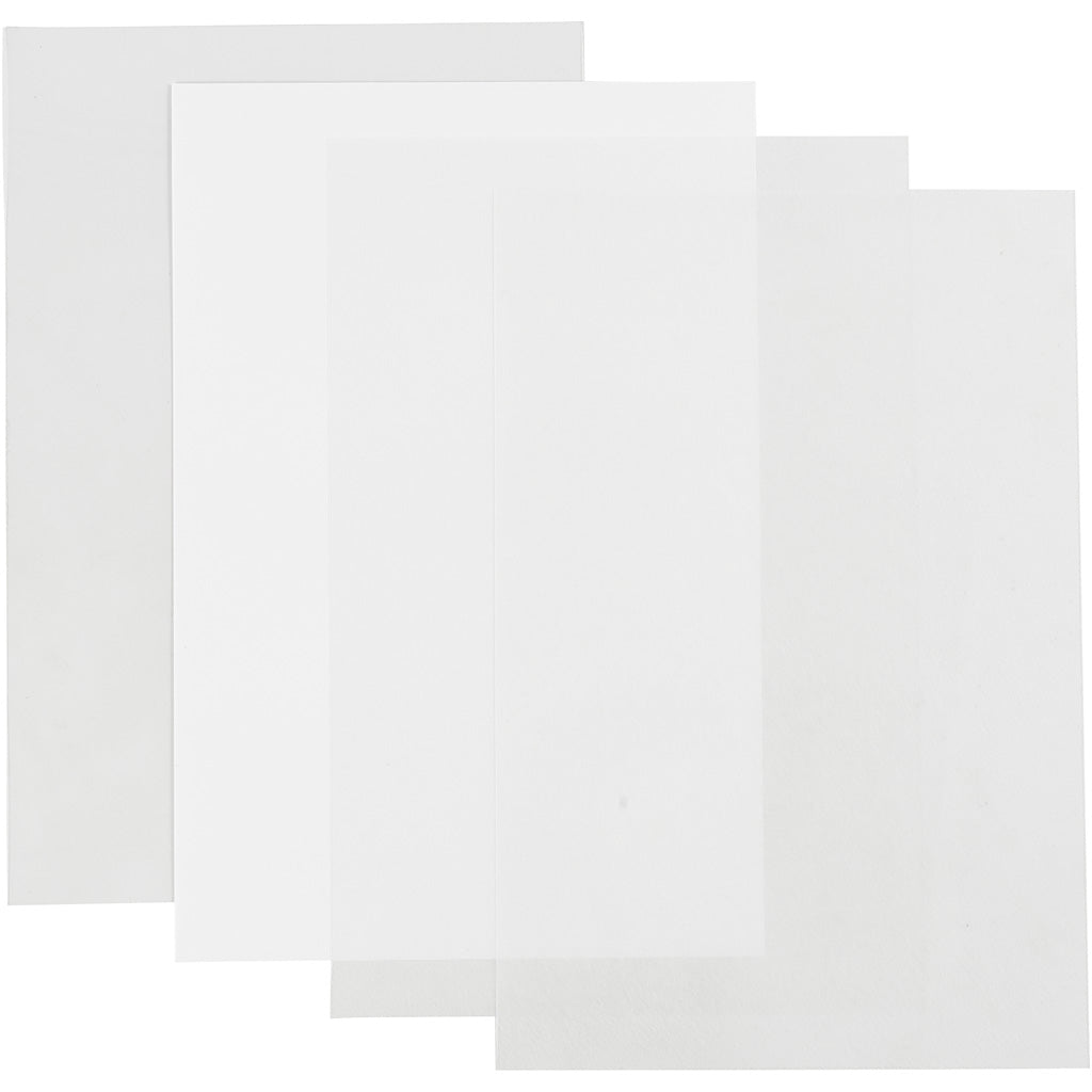 Creativ Company - Creativ Company Https://www.cchobby.nl/vellen-krimpfolie-vel-20x30-cm-dikte-0-3-mm-transparant-glans-mat-transparant-mat-wit-4-vel-1-doos