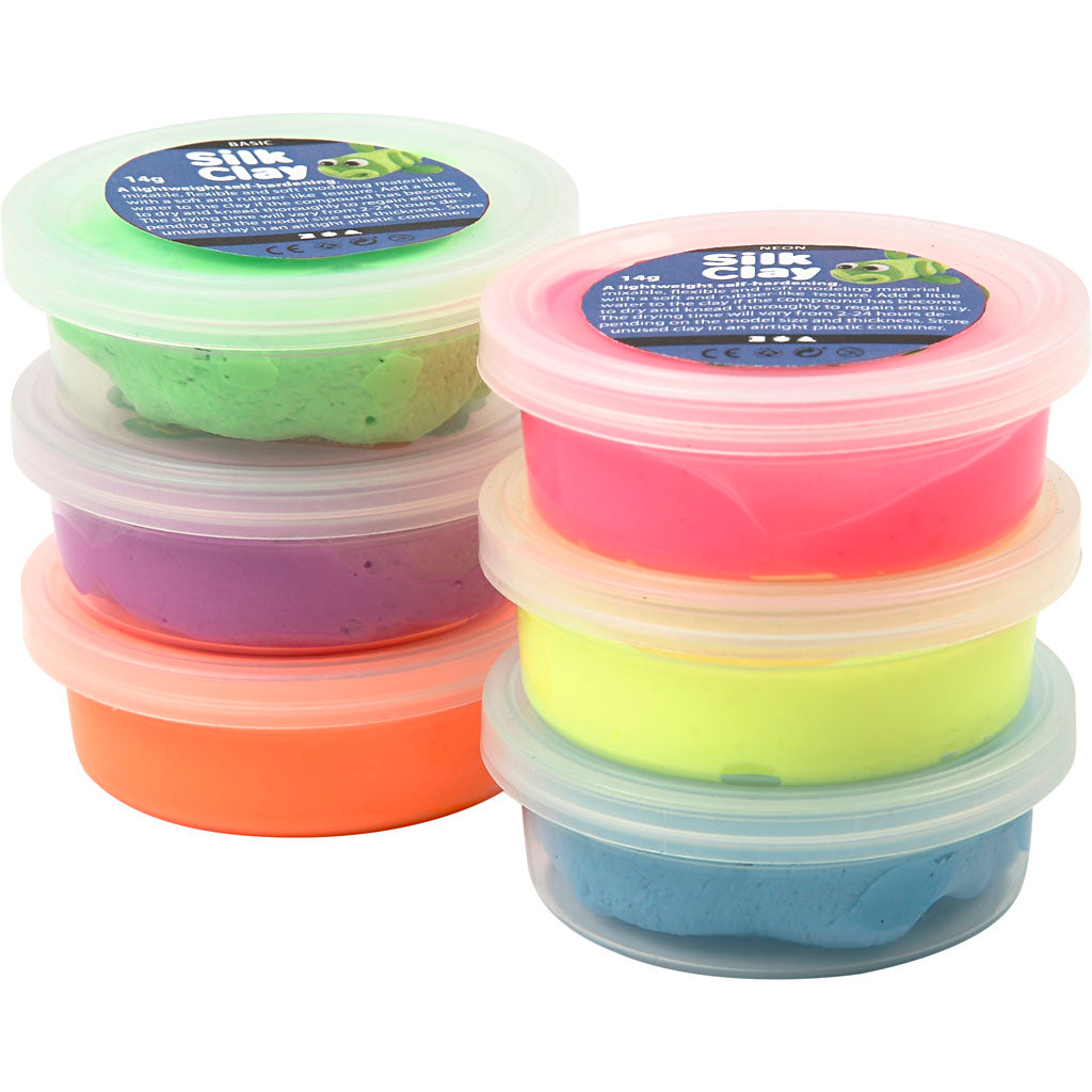 Silk Clay - Silk Clay Https://www.cchobby.nl/silk-clayr-neon-kleuren-6x14-gr-1-doos