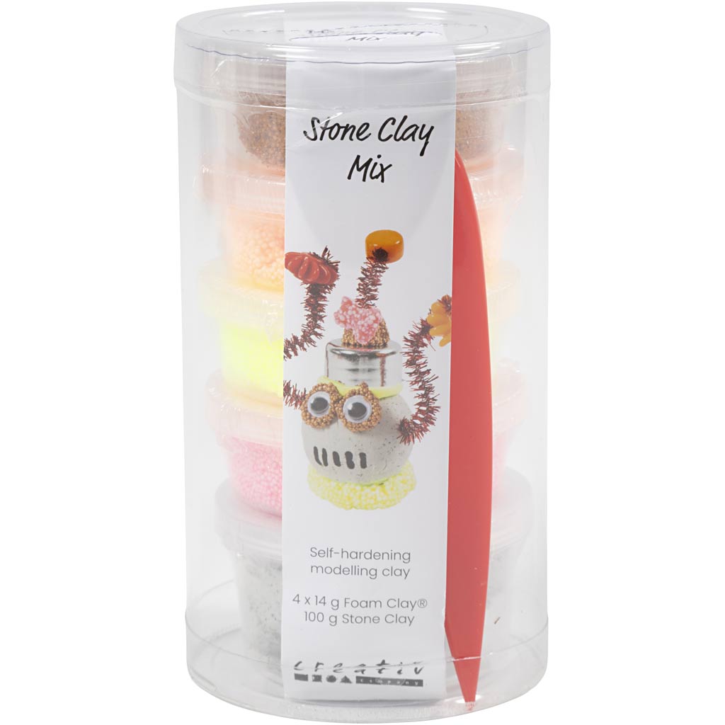 Creativ company stone clay mix rood en oranje harmonie