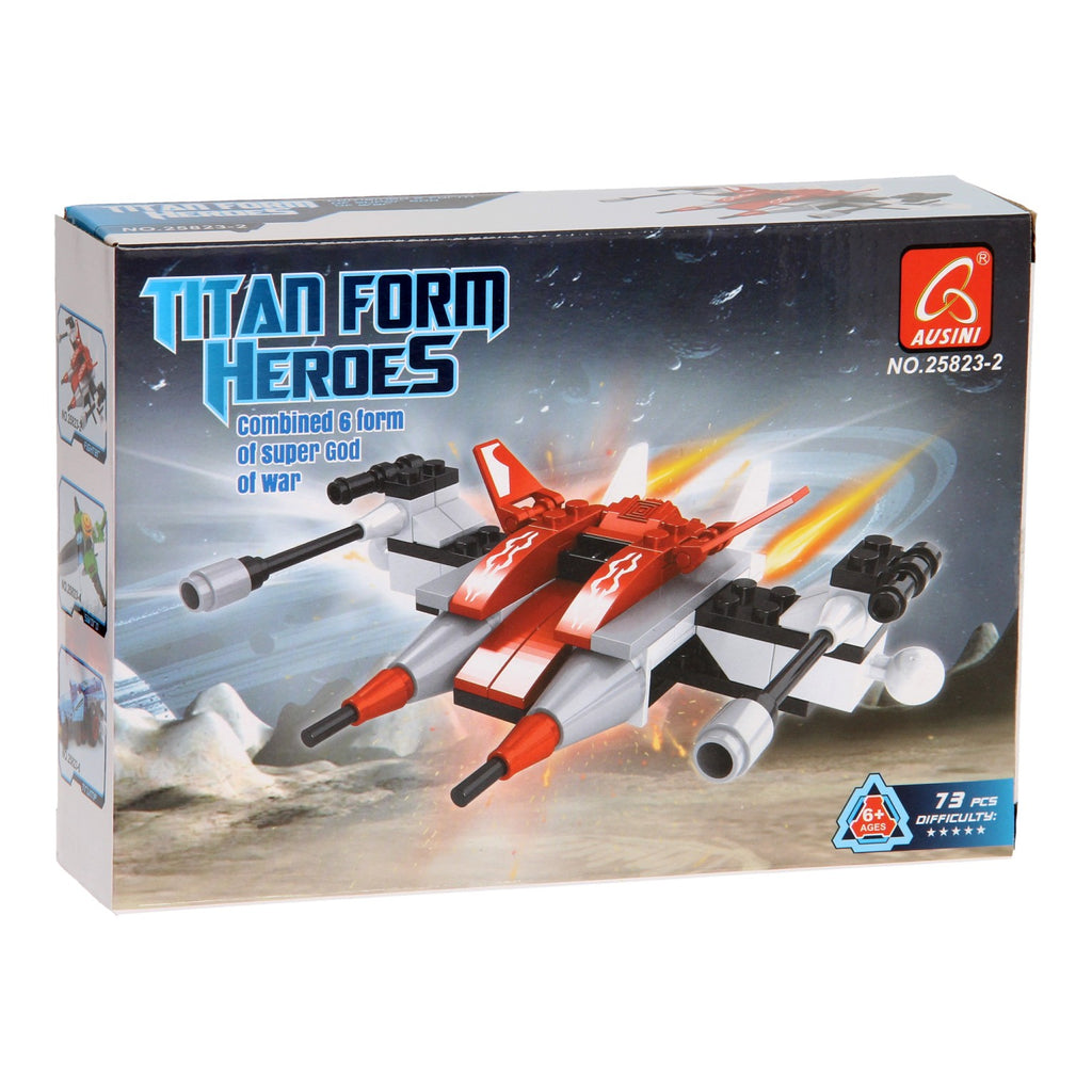 Lobbes - Lobbes Bouwset titan heroes - space rood - 73dlg.