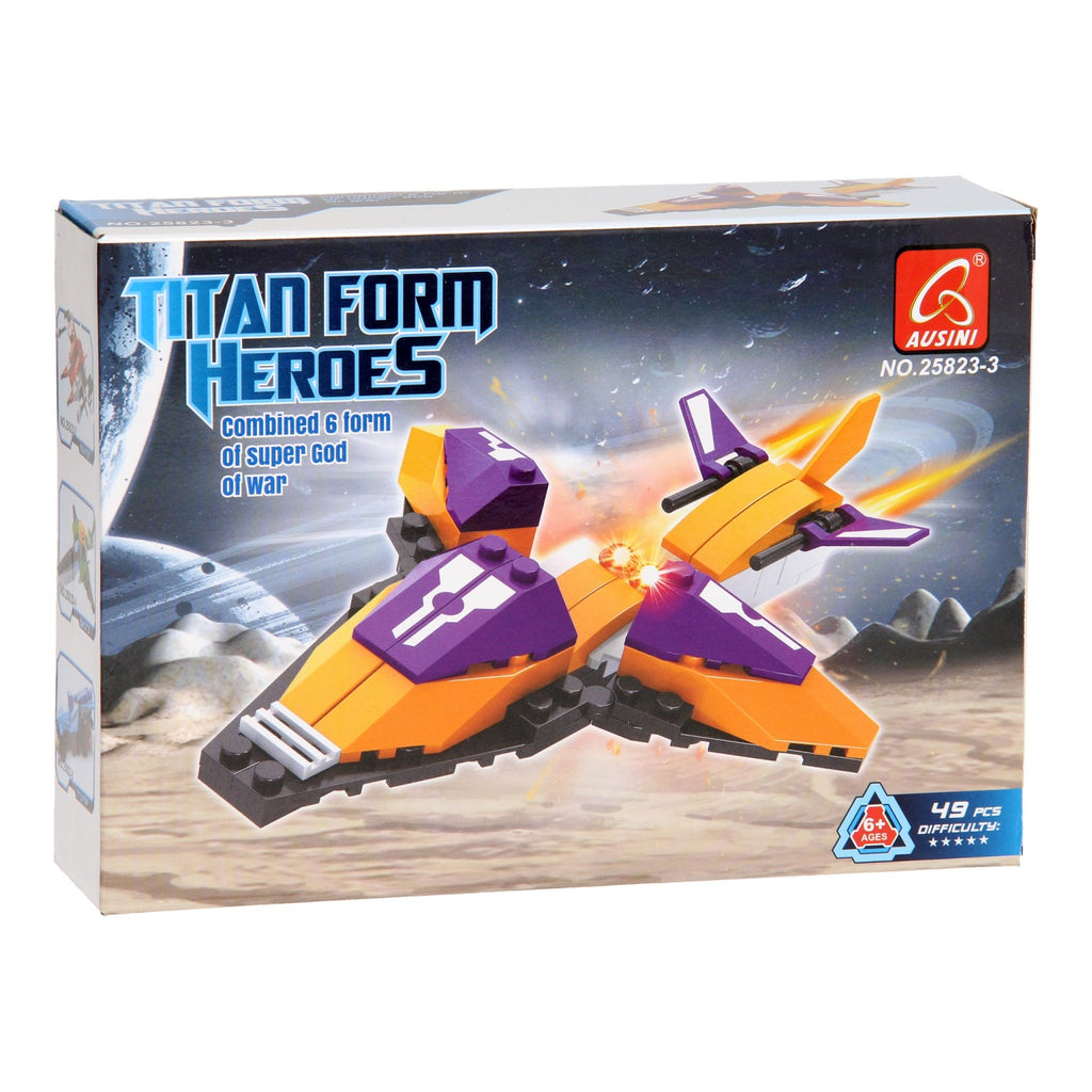 Lobbes - Lobbes Bouwset titan heroes - space oranje - 49 delig