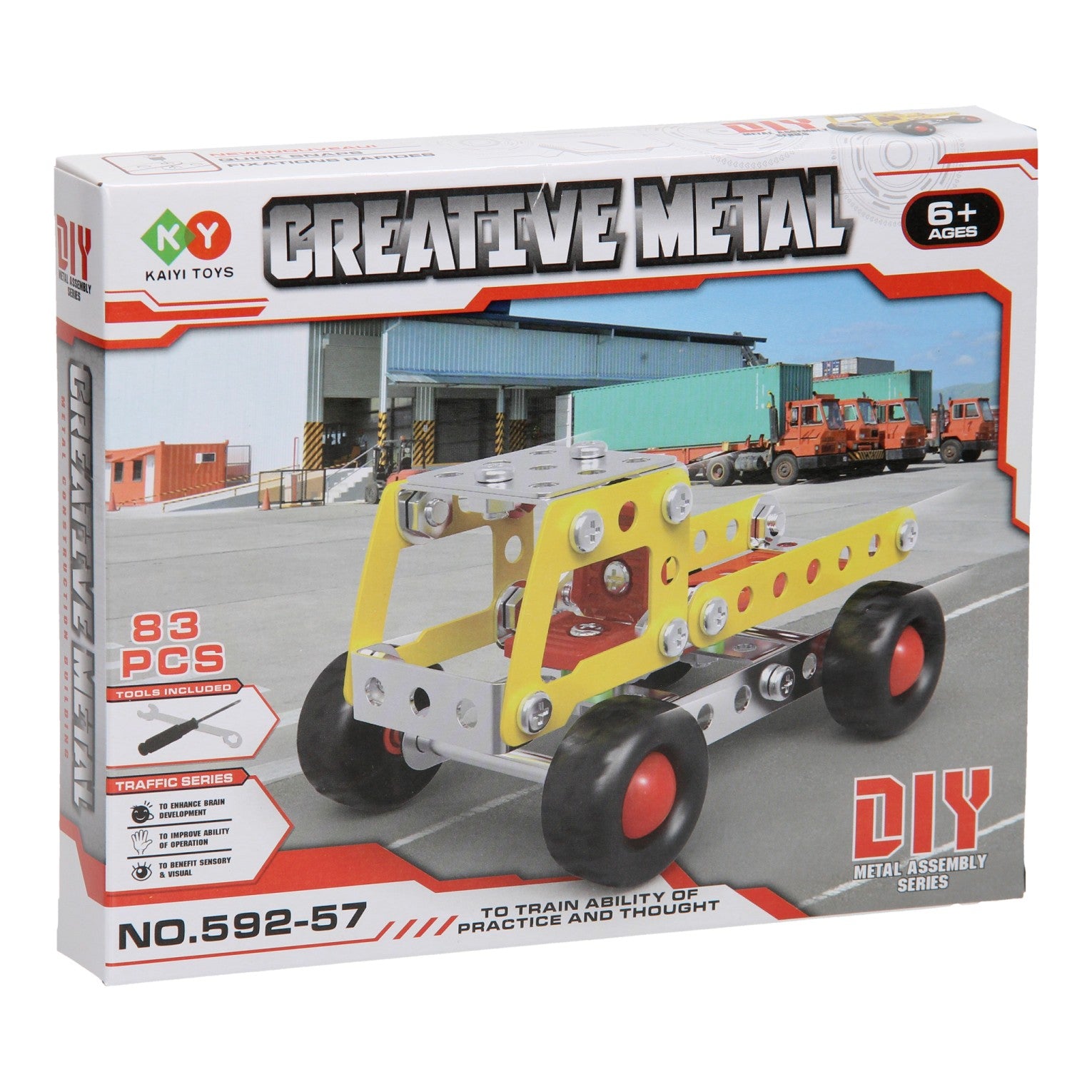 Lobbes - Lobbes Constructieset metaal kiepwagen 83dlg.