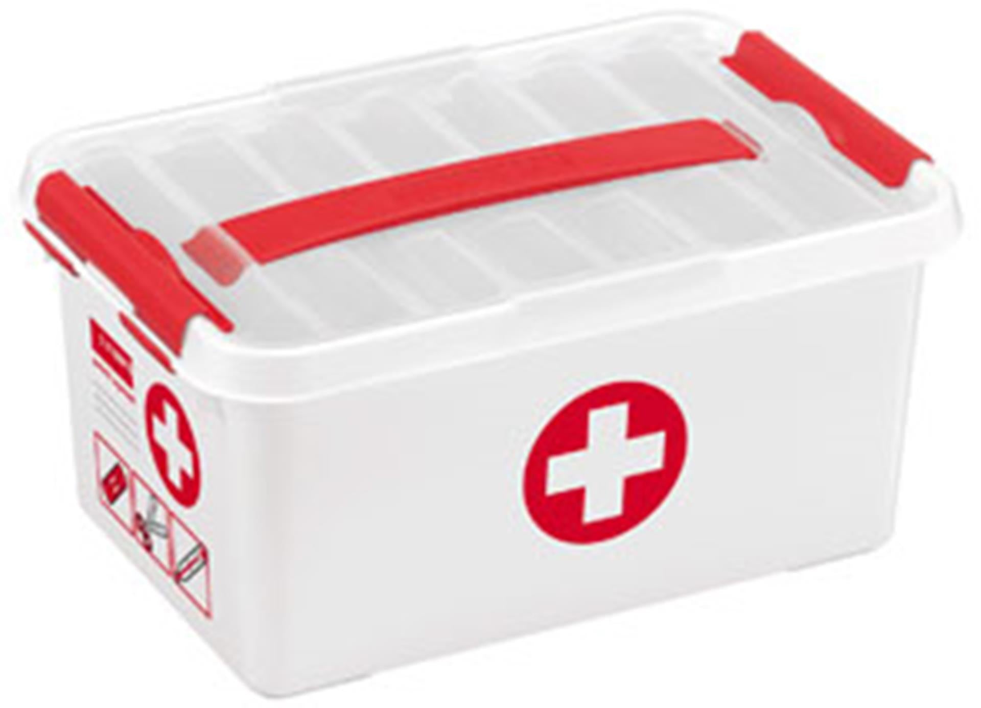 Sunware q-line first aid box 6l wit rood