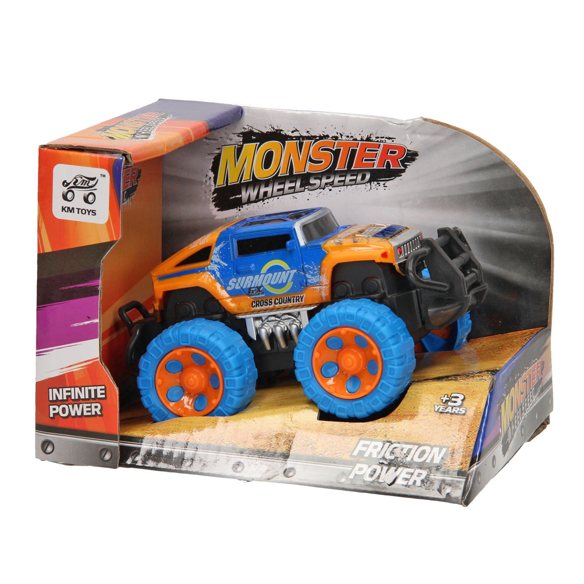 - Monster Car Tweekleurig met Frictie