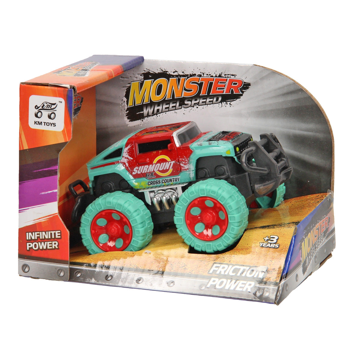 - Monster Car Tweekleurig met Frictie