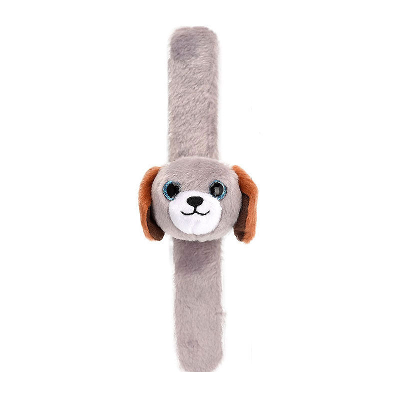 Lobbes - Lobbes Pluche klaparmband hondje grijs