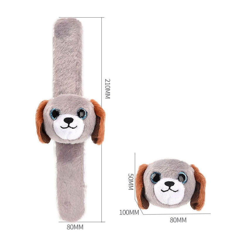 Lobbes - Lobbes Pluche klaparmband hondje grijs
