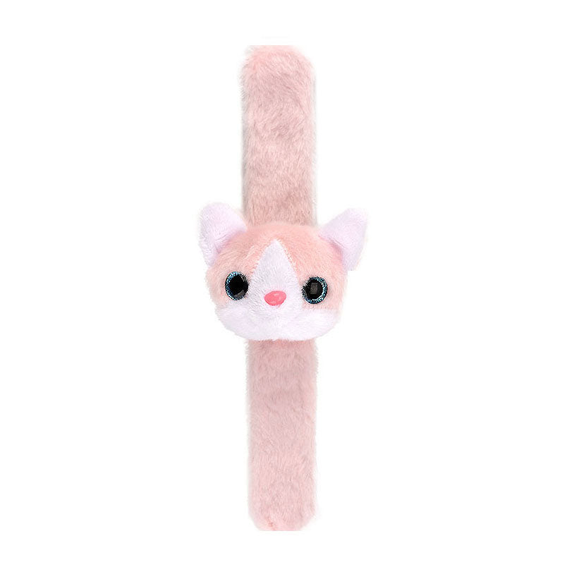 Lobbes - Lobbes Pluche klaparmband katje roze