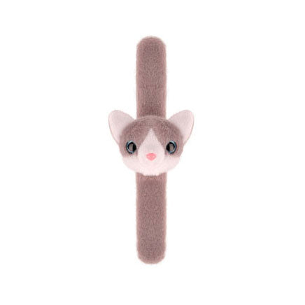 - Pluche Klaparmband Katje Grijs