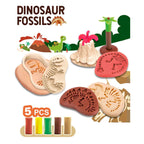 - Kleiset Dinosaurus Fossielen - 5 Kleuren Klei
