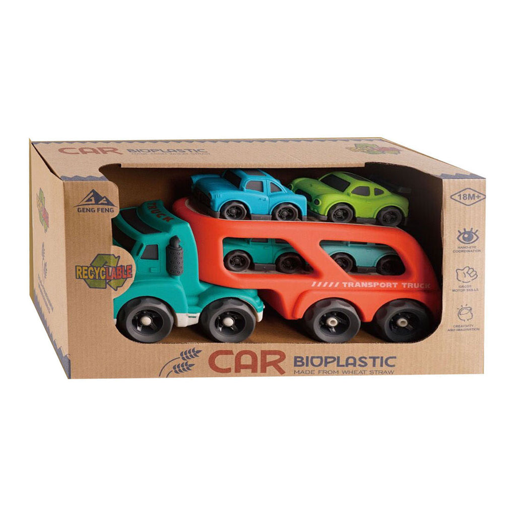 Lobbes - Lobbes Bio-plastic transporter vrachtwagen met 4 auto's