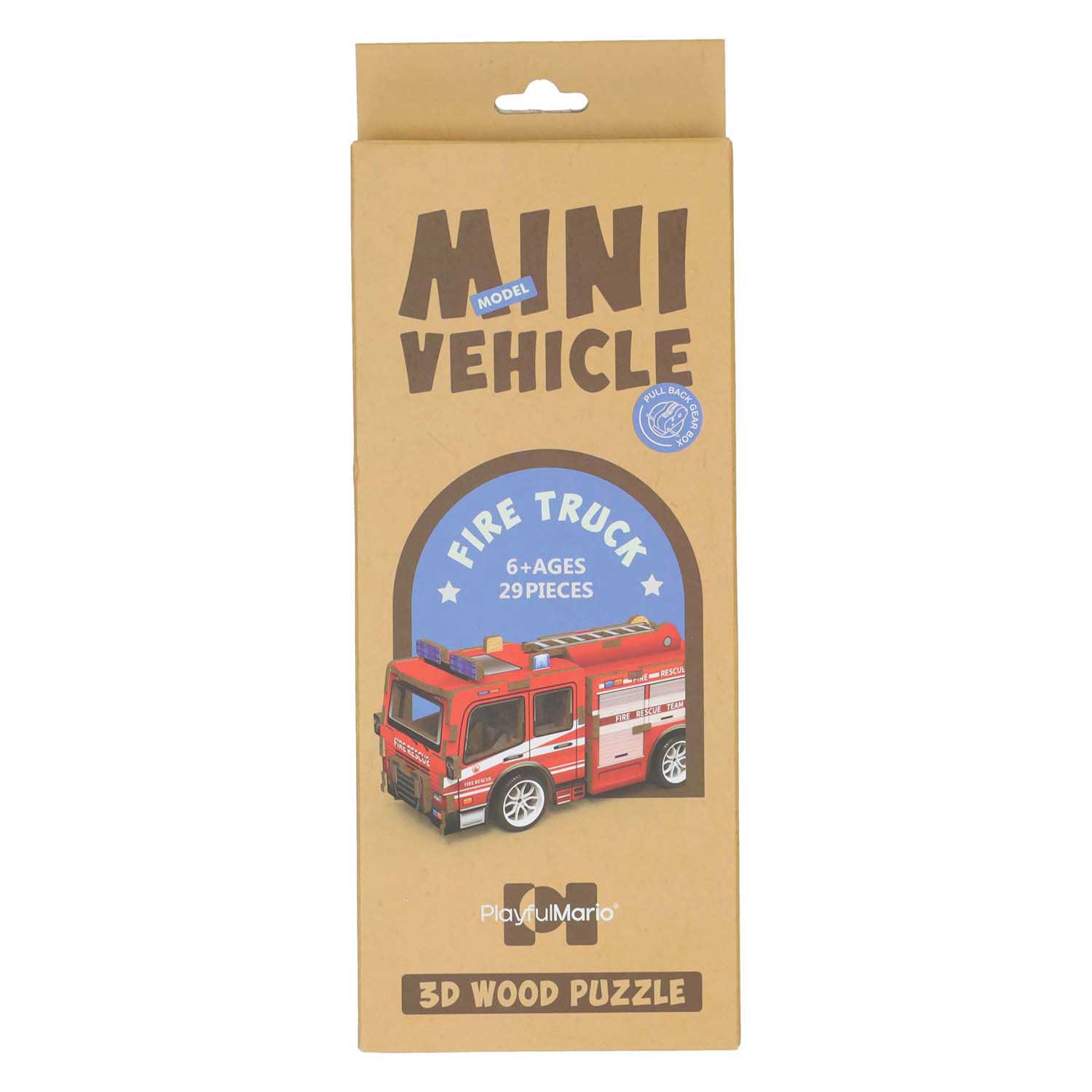 Lobbes - Lobbes Houten bouwpakket 3d brandweerwagen