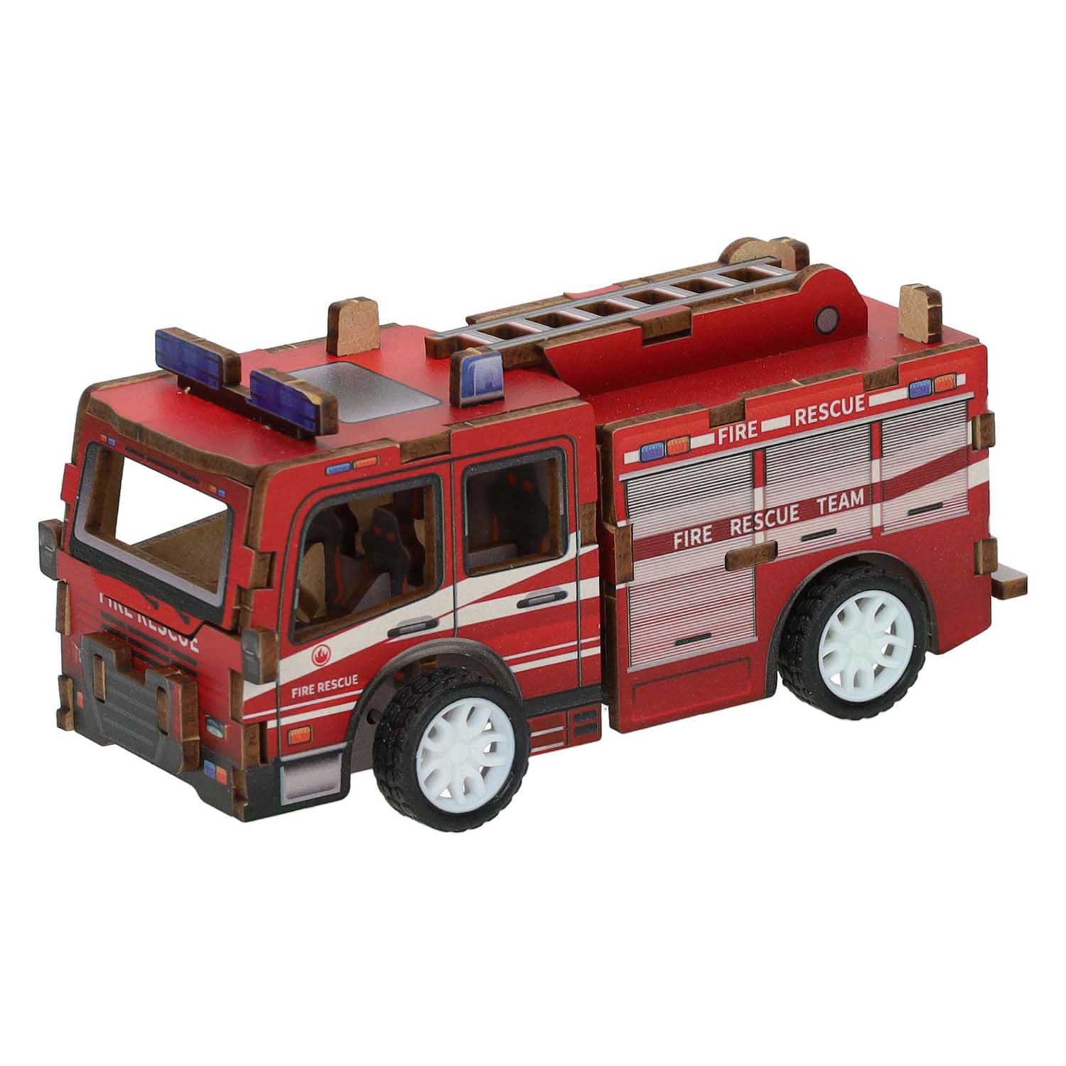 Lobbes - Lobbes Houten bouwpakket 3d brandweerwagen