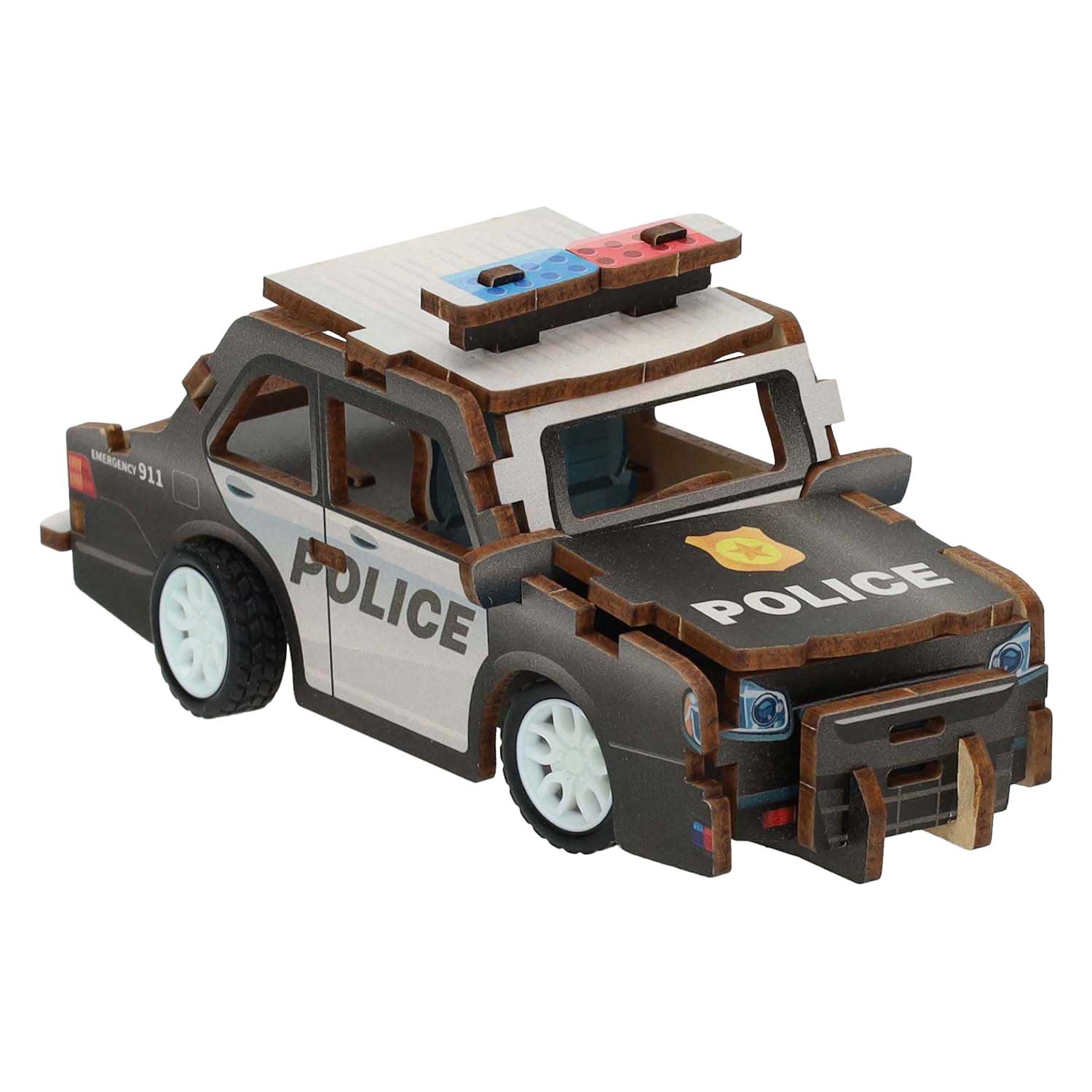 Lobbes - Lobbes Houten bouwpakket 3d politieauto