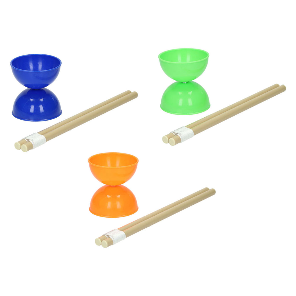 - Gekleurde Diabolo met Stokken