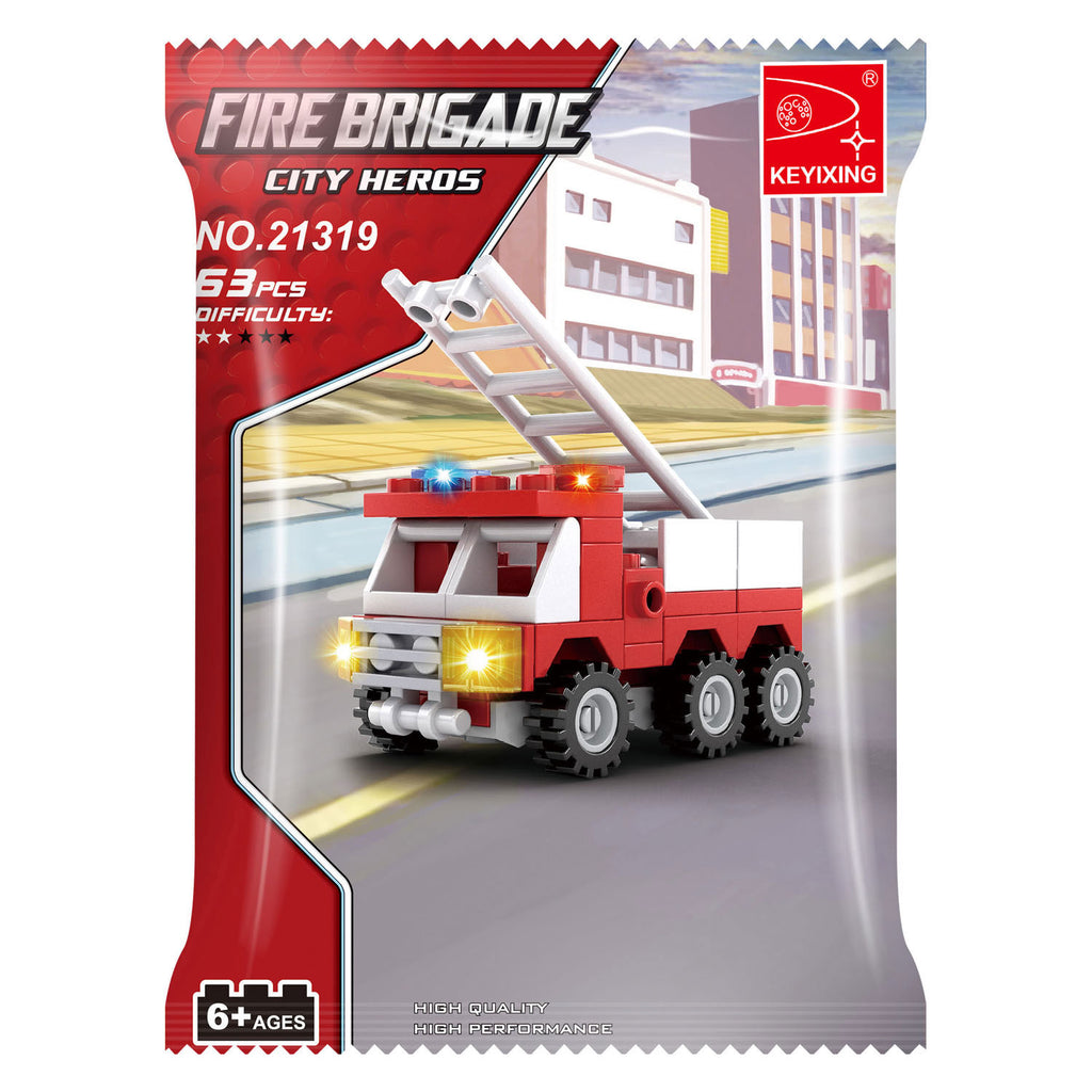 - Bouwset Brandweer Ladderwagen - 63dlg.