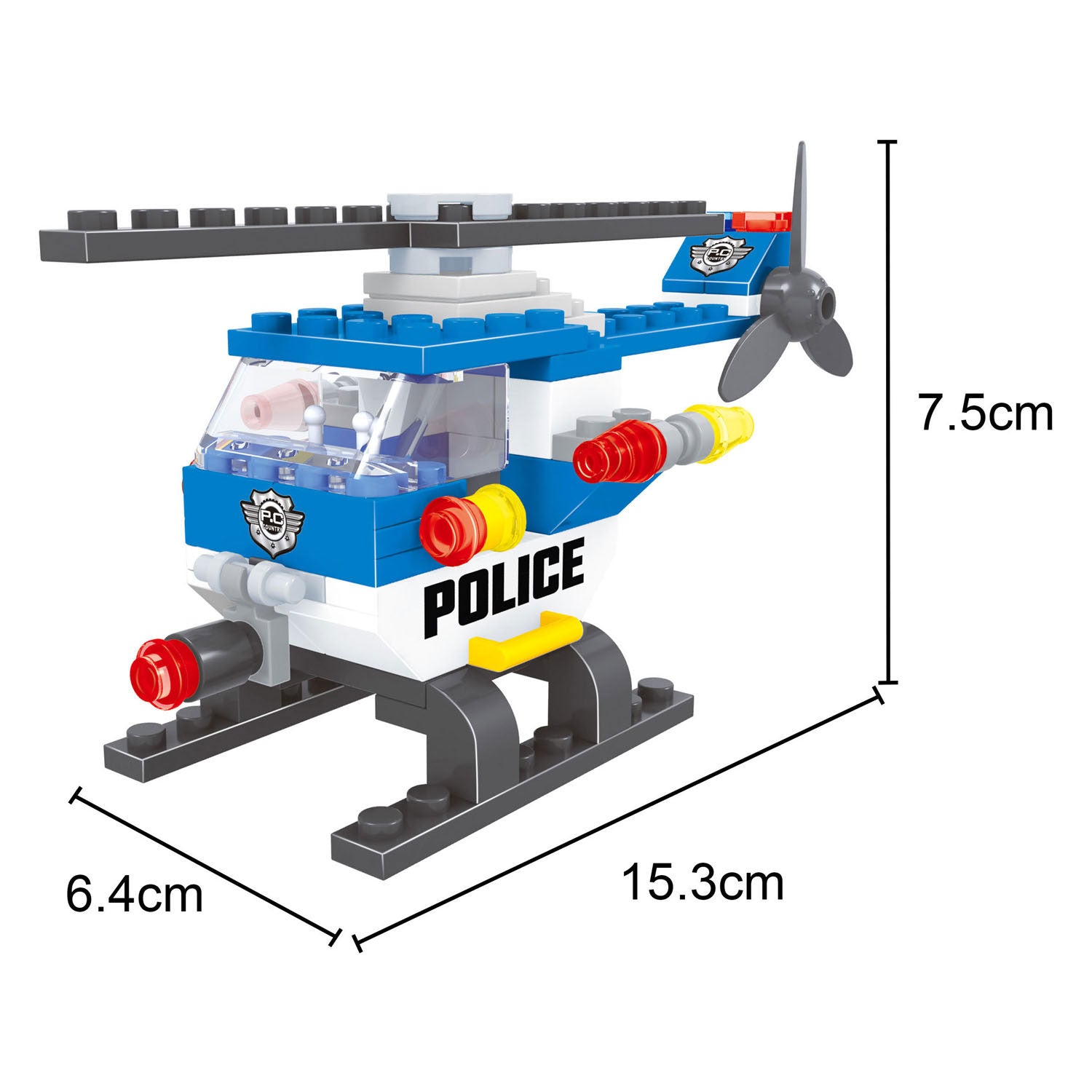 Lobbes Speelgoed- Lobbes SpeelgoedBouwset politie helicopter - 68 dlg.