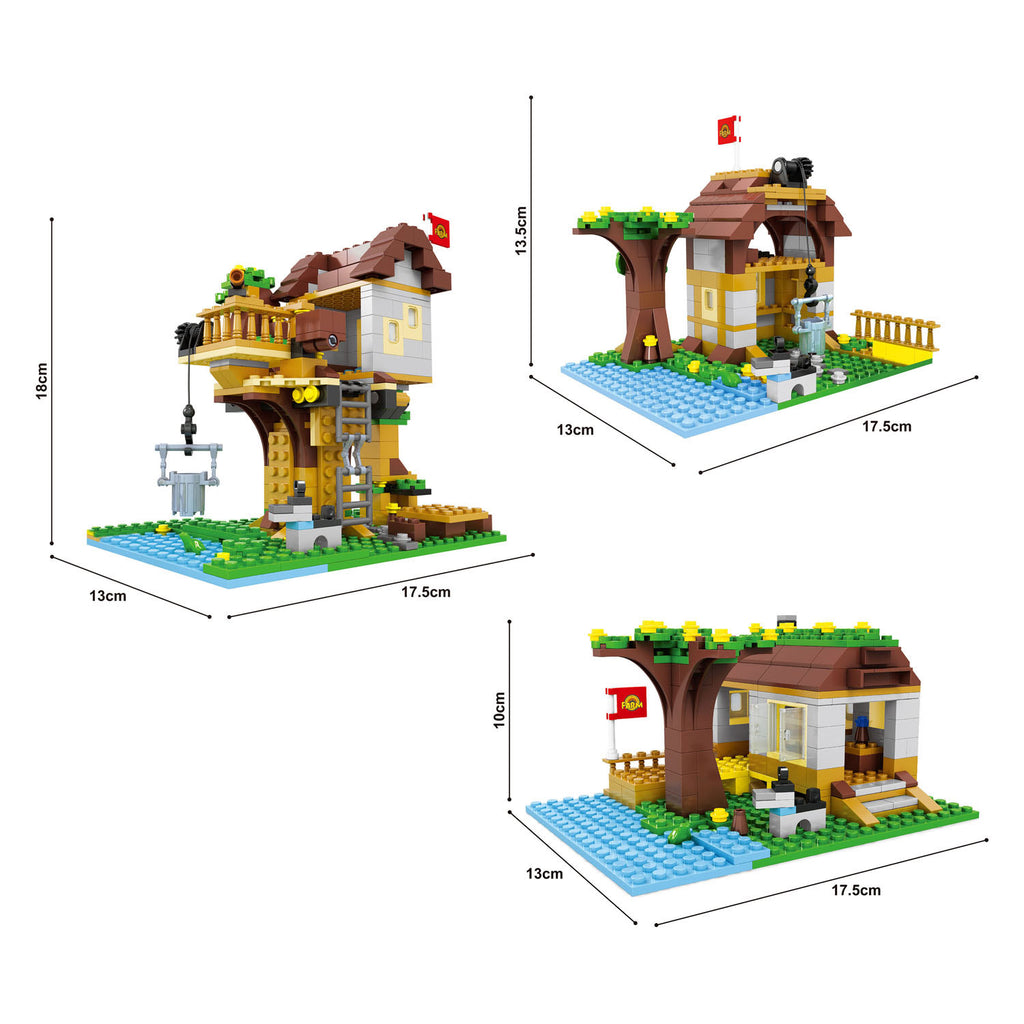 - Bouwset 3in1 (Boom) Huis - 384dlg.