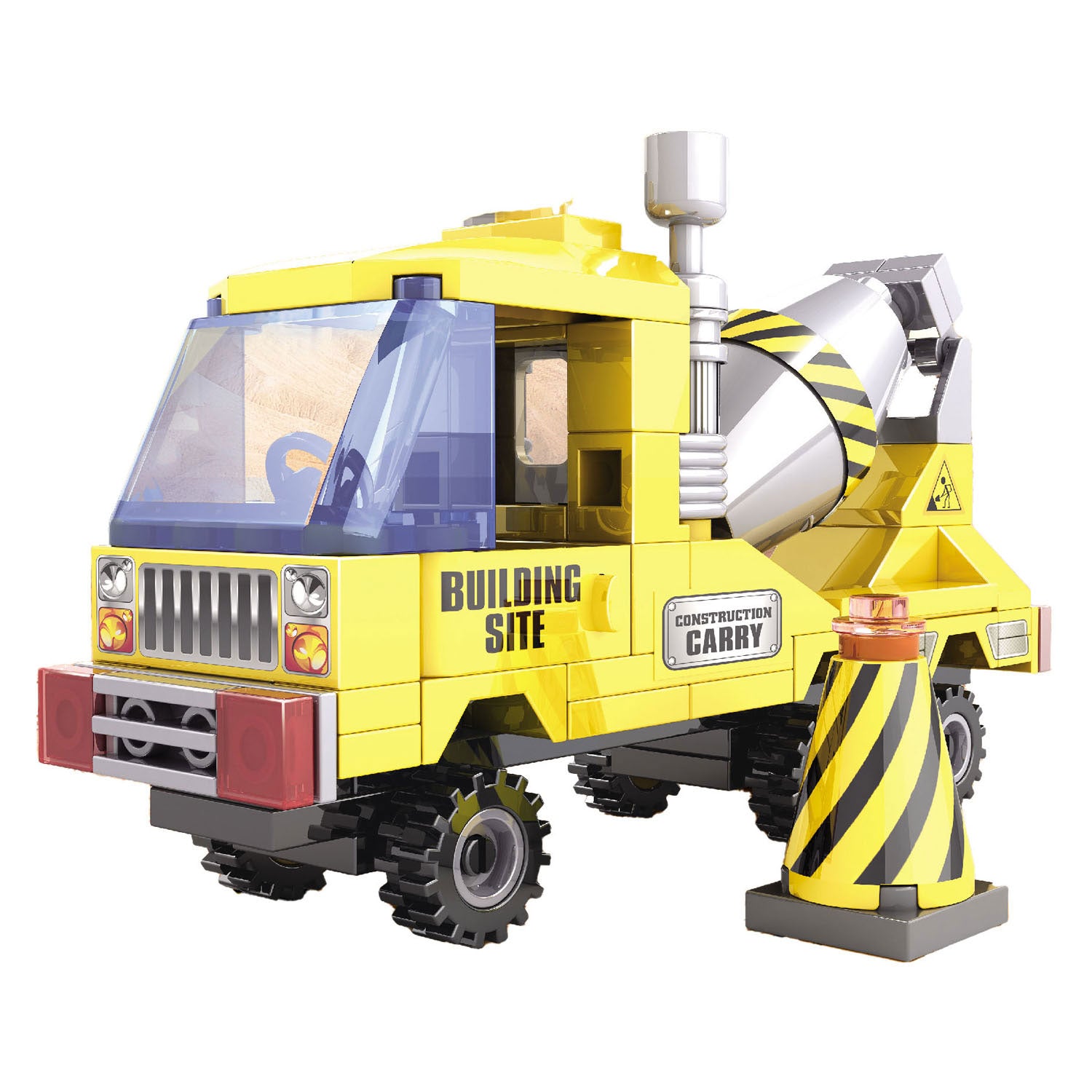 Lobbes Speelgoed- Lobbes SpeelgoedBouwset constructie wegenbouw - 119 delig