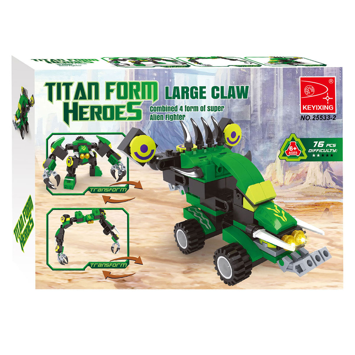 Lobbes bouwset titan transformeer, 76dlg.