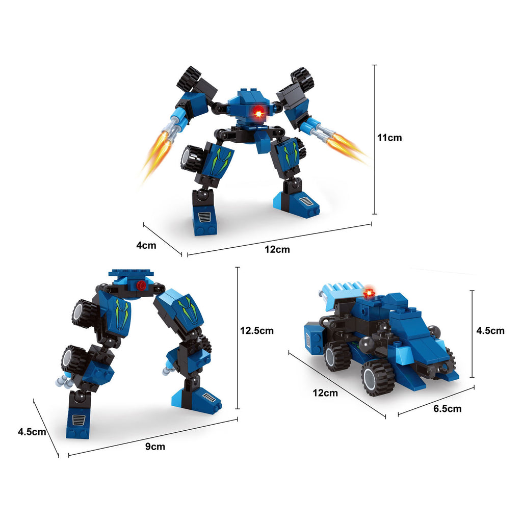 Lobbes - Lobbes Bouwset titan transformeer blauw - 71dlg.