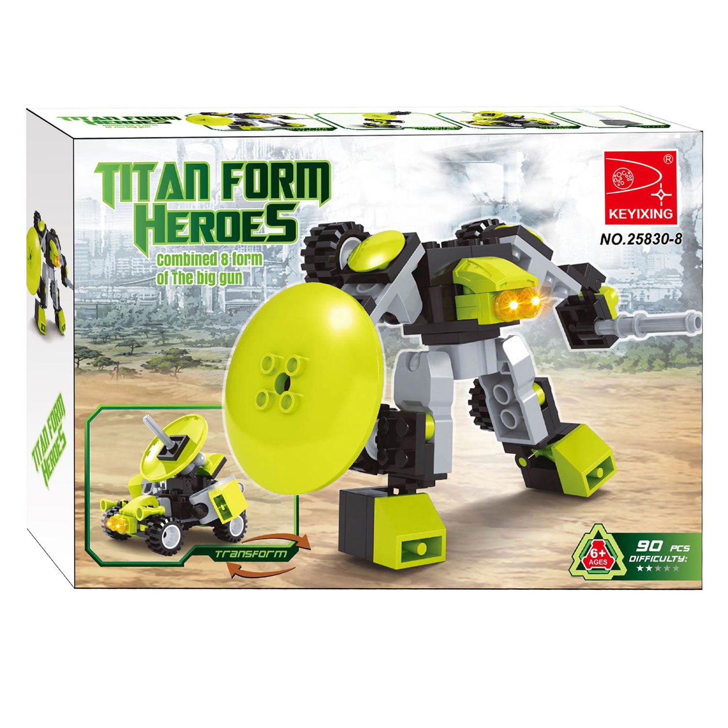 - Bouwset Transformeer Robot / Ruimtewagen - 90dlg