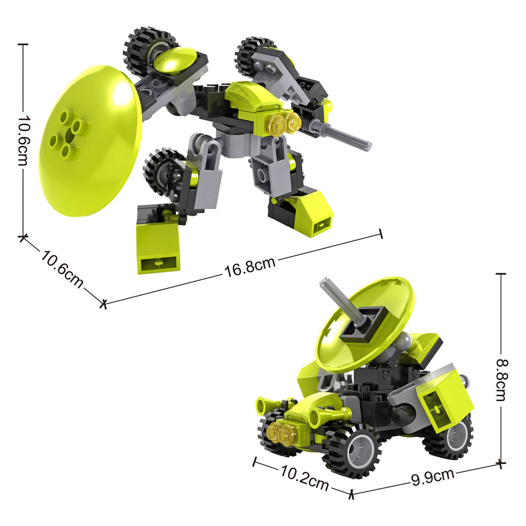 - Bouwset Transformeer Robot / Ruimtewagen - 90dlg