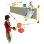 Verplaatsbaar sportnet met rackets