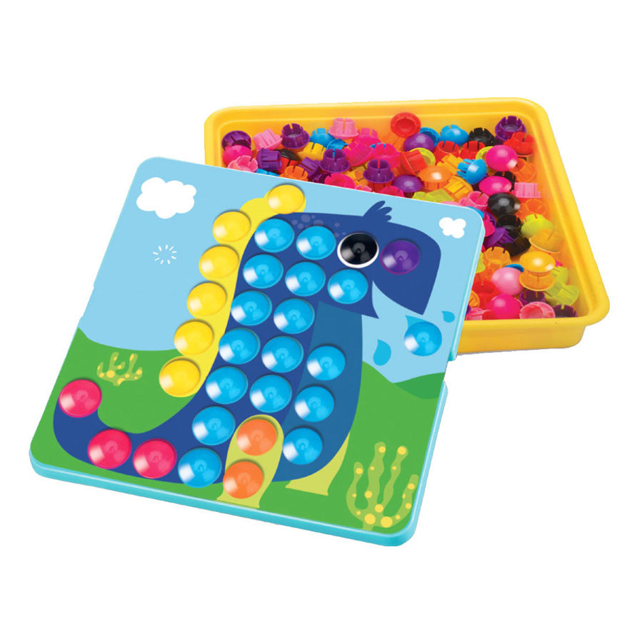 - Kleurenbuttons met Opbergbox Geel 55dlg.