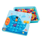 - Kleurenbuttons met Opbergbox Blauw 55dlg.
